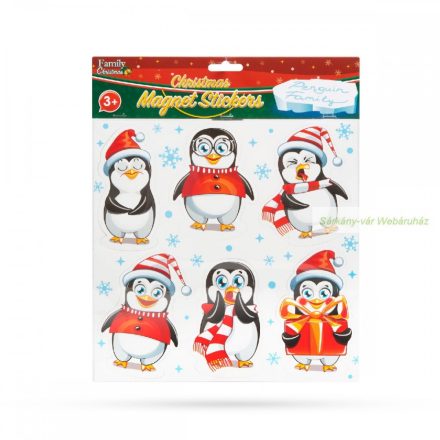 Karácsonyi hűtőmágnes, pingvin