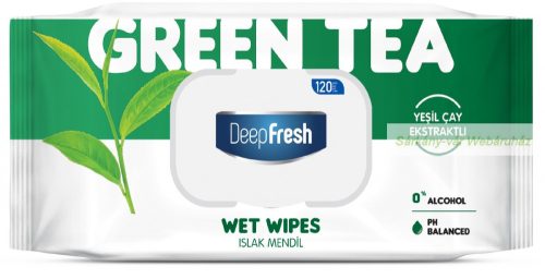 Nedves törlőkendő zöld tea, 120 db